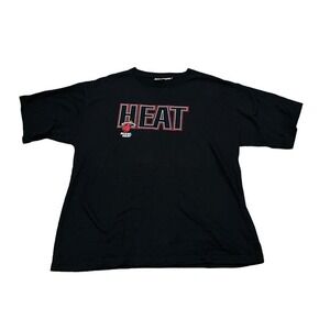 Miami Heat Mens Pro‎ Edge T-Shirt Black Size XL NBA Stitched Cotton Vintage